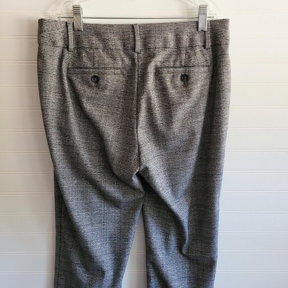 Loft Womens Pants Size 4 Marisa Trousers Black and Cream Glen Check Classic - Picture 10 of 11